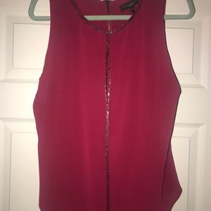 Sanctuary Silk red top
